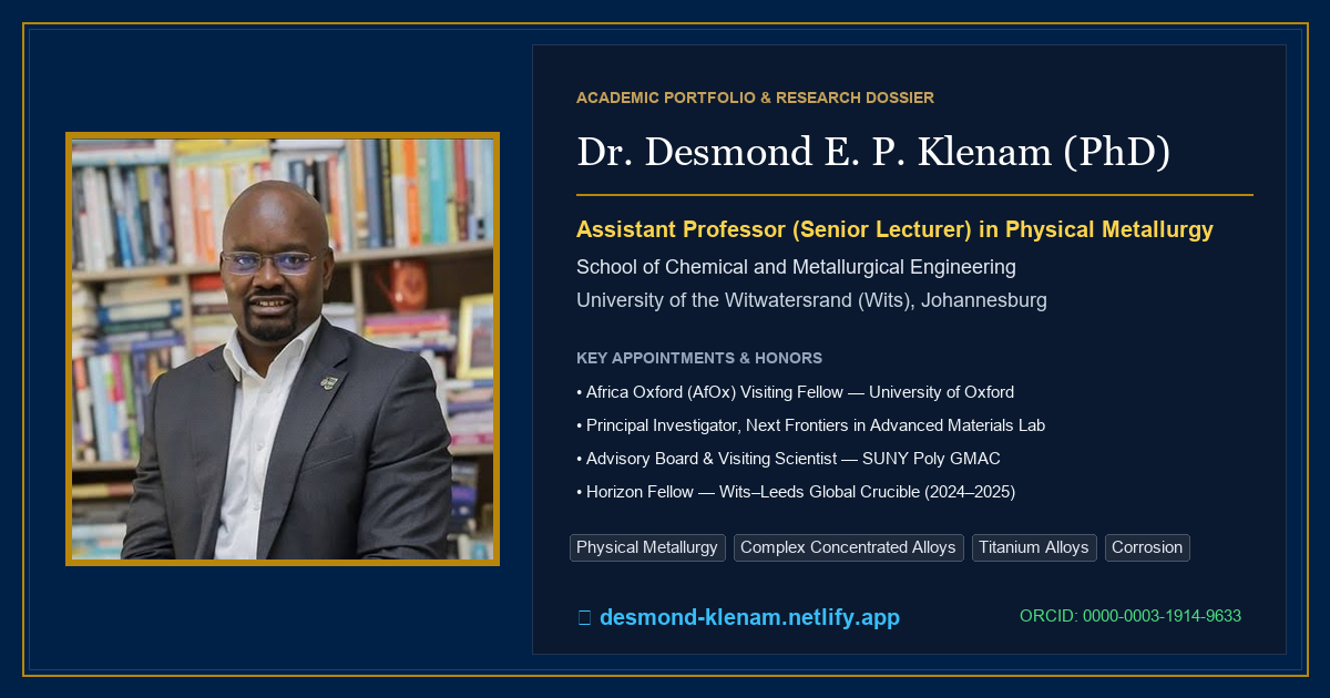 Academic Dossier Banner and Social Preview Card